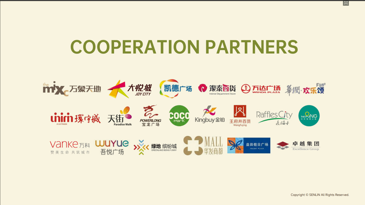 Cooperation Partners — Joy City, Wanda, Raffles...